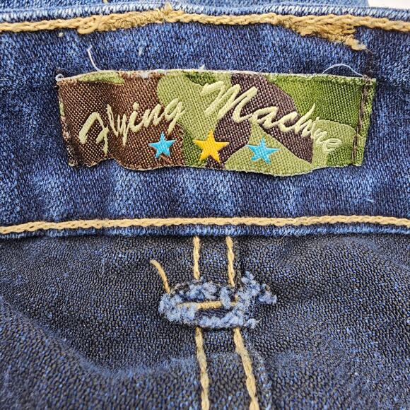 Flying Machine Mens size 34X32 Slim Tapered Michael Denim Blue Jeans Fading Mid - Picture 6 of 8